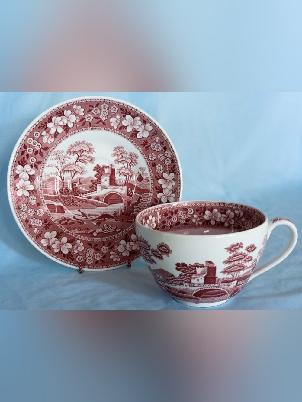Beautiful, Spode Archive Collection Tower Pattern. Jumbo Cup & Saucer. England.